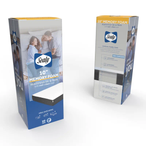 Sealy 10" King Size Memory Foam Mattress In A Box