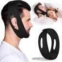 Chin Strap for Sleeping - Anti Snoring Devices - Comfortable Stop Snoring Solution - Adjustable Breathable Sleep Apnea Devices - Simple and Effective Anti Snoring Chin Strap (Black)-GQXBD001