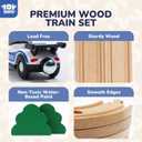 TOY Life Wooden Train Set for Toddlers 2-4, 56PCS Police Station Train Toys with Wooden Train Track Set, Magnetic Police Car Set, Toys for 3 4 5 6 Year Old Boys Kids, Compatible with Major Brand