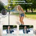71" Content Creator Essentials Vlogging Kit - 2 Lights & 2 Mics, 360 Rotating Auto Face Tracking Tripod for iPhone/Android/Camera with Wireless Remote, No App for Vlog, Live, Video Record