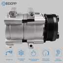 ECCPP AC Compressor with Clutch 1994-2007 Fit for Ford for F-150 for F-250 for F-350 for F450 for F550 for Ford Mustang for Mercury Cougar 4.6L 5.4L 6.8L AC Compressor 6 Grooves FS10