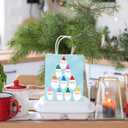 JarThenaAMCS Christmas Gift Bags with Handle Colorful Stripes Santa Paper Paper Bag Merry Christmas Candy Goodie Treat Bags for Birthday Baby Shower Party Favor Supplies, 16Pcs