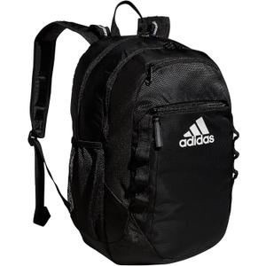adidas Excel Backpack, Durable Large Athletic Laptop Bag, Black/White/Black, One Size
