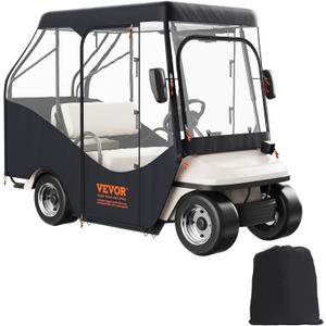 VEVOR Golf Cart Enclosure, Polyester Driving Enclosure, Club Car Covers Universal Fits for Most Brand Carts, Sunproof and Dustproof Outdoor Cart Cover