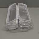 Sanwuta 6 Pcs Clear Hard Zipper Case Plastic Zipper Pouches Transparent Makeup Bag Pencil Case Pouches Toiletry Diaper Bag for Travel Toy Storage Organizer Bins(White,12.6 x 9 x 2 Inch)