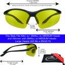 proSPORT Bifocal sunglass Safety Reader Z87 Wrap Around No Slip Grip +1.50 +2.00 +2.50 & higher, Yellow