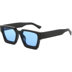 AIEYEZO Square Sunglasses for Women Men Square Thick Frame Sun Glasses Simple Designer Style Shades