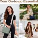 SYTRAH Anti Theft Crossbody Purse Hobo Crossbody Bags for Women, Quilted Puffer Bag Slouchy Built-in Wallet & RFID Blocking Shoulder Purses Green