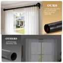 MERJULAN 1 Inch Black Curtain Rods for windows,Heavy Duty Curtain Rods for Windows 48 to 84 Inch,Standard Decorative Window Curtain Rod Set with Brackets for bathroom Kitchen Bedroom Window