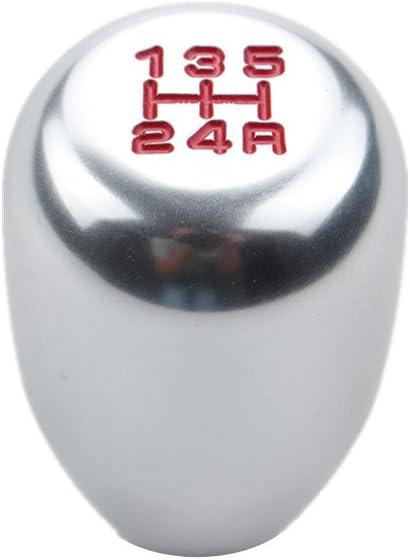 DEWHEL JDM Universal 5 Speed Manual Shift Knob M10x1.5 Screw On Silver