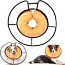 KOOLTAIL Inflatable Dog Cone Collar, Protective Dog Recovery E Collar for Medium Large Dogs After Surgery, Soft Adjustable Dog Neck Donut Cone with Enhanced Anti-Licking Does Not Impede Vision, M+ (Medium(13-15in))