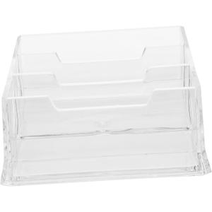 Uonlytech Multi Function Business Card Holder Sturdy Desktop Card Display Stand for Office Vertical Design for Business Networking Organization