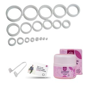Vajraang Phimosis Stretching Rings Kit, Ring Removal Tool And User Manual | Includes 20 Graduated Rings | Fast Results | No-Side-Effects (With Phimosis Cream)