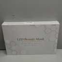 Yahi Red Light Photon Facial & Neck Mask with Remote Control, 7 Custom Modes with Infrared, Portable & Rechargeable with Timer for Home Use, 175 High-Density Light Beads, White