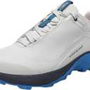 HUMTTO Men's All-Terrain Waterproof Hiking Shoes Lightweight Breathable Trekking Anti Slip Outdoor Trails Shoes (8.5), Light Grey