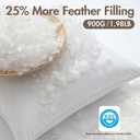 MIULEE 18x18 Pillow Inserts, Pack of 2 Down Feather Premium Throw Pillows with Cotton Fabric for Bed Couch Living Room Sofa