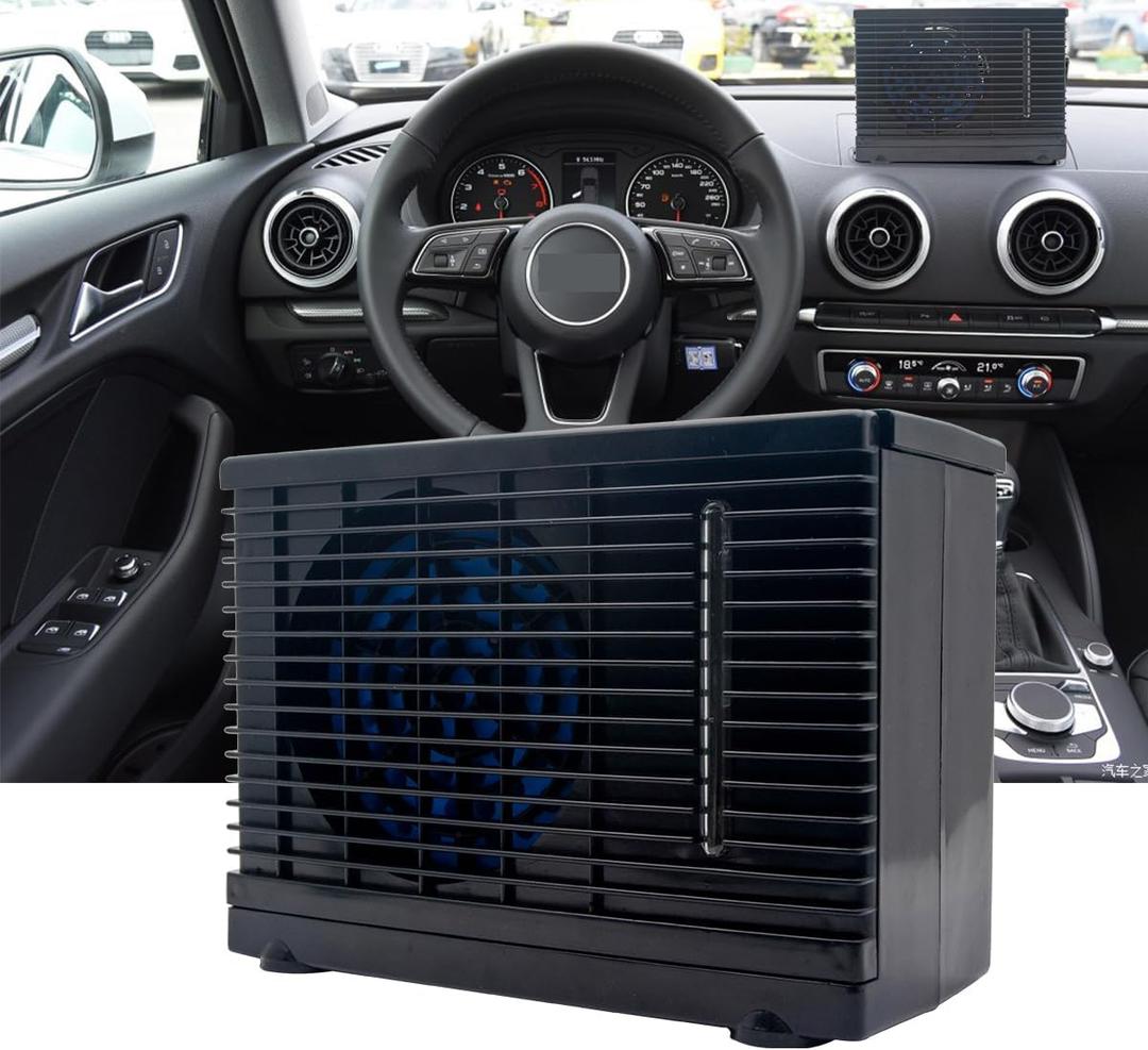 Mini Air Conditioner Home and Car, Portable Air Conditioner, Cooler Cooling Water Evaporator Fan, 12V Car Fan, Evaporative Water Cooler Fan