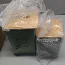 Cat Food Storage Container with Scoop, 2PCS Cat Food Storage Container with Lids Airtight, Cat Treat Jars for Kitchen Counter-7+3Lbs, Cat Cookie Jar for Storage,Saga Green