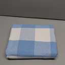 Light Blue and White Front Door Mat 24''X35'' Buffalo Plaid Checked Front Porch Rug Cotton Woven Washable Rug Layering Doormat for Welcome Door Mat Entryway Dining Room Bedroom Living Room