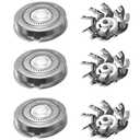 SH50/52 Replacement Heads Set of 3 Shaver Shaving-PlanetTM Blades for Philips Norelco Compatible Electric Shaver Series 5000 HQ8 HQ9 (3 Count (Pack of 1))