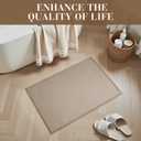RESARE Non Slip Bath Mat - Machine Washable Bathroom Rug, Super Absorbent, Quick Dry, Soft and Supportive, 17"x24", Brown