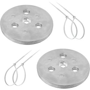 Pool Skimmer Zinc Anode Weight Plate, Anti-Electrolysis Sacrificial Anode, Keep Your Skimmer Basket in Place -for Salt System Swimming Pools Against Corrosion and Electrolysis, with Plastic Ties 2 Pcs