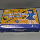 Tacobear Girls Police Officer Costume Cop Uniform Dress with Toy Accessories Birthday Cosplay Outfit Halloween Dress Up Set (S(5-6 years))