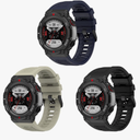 FitTurn 3 Pack Compatible for Amazfit T-Rex 2/Amazfit Active Edge Watch Bands, Silicone Replacement Band Straps Accessories Fit for Amazfit T-Rex 2 T-Rex2/Amazfit Active Edge Smartwatch