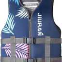 huraty Adult Kayaking Vest with Leg Straps, Quick-Dry Swim Vest Jacket for Boating Fishing Surfing, Neoprene Youth Swim Jacket (Small(80-100lb), Blue)