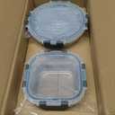 M MCIRCO 24-Piece Glass Food Storage Containers with Upgraded Snap Locking Lids,Glass Meal Prep Containers Set - Airtight Lunch Containers, Microwave, Oven, Freezer and Dishwasher (Gray)