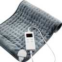 Heating Pad for Back Pain Relief & Cramps, Heating Pads with Auto Shut Off Large, 6 Heat Settings Heated Pad, Gifts for Women, Gifts for Men, Dark Gray (12x24 Inch)