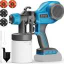 Tilswall Cordless Paint Sprayer Brushless, Compatible with Dewalt 20V Battery (Battery Not Included), Easy Side-Fill, 1300ml Container, Electric HVLP Spray Paint Gun for House Painting, Furniture
