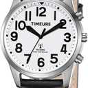 Talking Watch with Jumbo Numbers self-Setting for Blind Men, Seniors, Visually impaired, or Elderly, Father's Gift TIMEURE-2211 (BLACK)