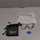 Gaoye Blue Light Blocking Glasses - Trending Round TR90 Frames, Metal Arms, UV400 Protection - Matching Soft Case (3-Black+Pink+Tea Leopard)