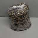 utcoco Womens Leopard Long Wool Trench Coat Notched Lapel Double Breasted Pea Coat Winter Warm Overcoat XXL