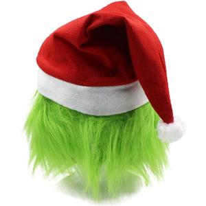 The Christmas Cosplay Mask, Christmas Costume Latex Mask Adult,Green Cosplay Costume Mask