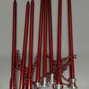 Tent Stakes Pegs 9 inch, Lightweight Aluminum Alloy Tent Canopy Nail for Outdoor Camping, Hiking, Picnic Blanket, Beach Mat, Yard Fence 8 Pack (Red)