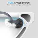 SetSail Toilet Brush and Holder Set, Compact Size Curved Toilet Bowl Brush for Bathroom Deep Cleaning with Stainless Steel Handle Toilet Cleaner Brush, Grey