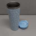 BJPKPK 22 Oz Tumbler Travel Coffee Mug Insulated Tumblers Cups,Light Blue Leopard