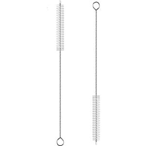 2 Pack Straw Cleaner Brush, Reusable Metal Handles Straw Cleaner Brush Extra Long for Stanley Mug 40, 30, 20 oz, 10mm Wide for Sippy Cup, Water Bottle and Tubes, Normal
