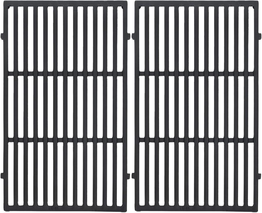 Leship 19.5-inch Cooking Grates Replacement for Weber 7524, 7528, Weber Genesis 300 Series Genesis E310 E320 E330 S310 S320 S330 EP310 EP320 EP330 Grills, Cast Iron Grill Grates (19.5" x 12.9" Each)