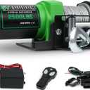 2500 lb. ATV/UTV Electric Winch, 12V Waterproof Steel Cable Winch,Electric Winch with Wired Remote and Wireless Remote for ATV UTV Towing,Boat,Off-Road