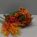 6-Pack Outdoor Artificial Flowers, 69-Flowered Large Morning Glory, Uv-Resistant Artificial Morning Glory,Perfect for Outdoor Decoration in All Seasons Such as Porches and Gardens (Orange)