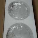 3 Pack Fixture Replacement Globe Shade, 6 Inch Diameter, E26 Base Clear Hammered Glass, Glass Globe Lampshade Cover for Pendant Wall Sconce Chandelier Vanity Light