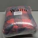 Waitu Wearable Blanket for Kids, Wearable Blanket Hoodie Gifts for Teens Girls and Boys, Warm Blanket Sweatshirt for Teenage, Hoodie Blanket with Sleeves - Red and Black Plaid