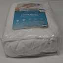 AllerEase 100% Organically Grown Cotton Top Waterproof Mattress Pad Queen Size Plush Hypoallergenic Fill Allergy Defense Fabric Machine Washable Stretch Sidewalls Fitted Mattress Cover Topper (White)