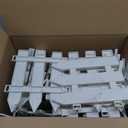 48 Pack White Classic Garden Fence Panels with 48 Fence Inserts, 6.69'' L x 7.87'' H