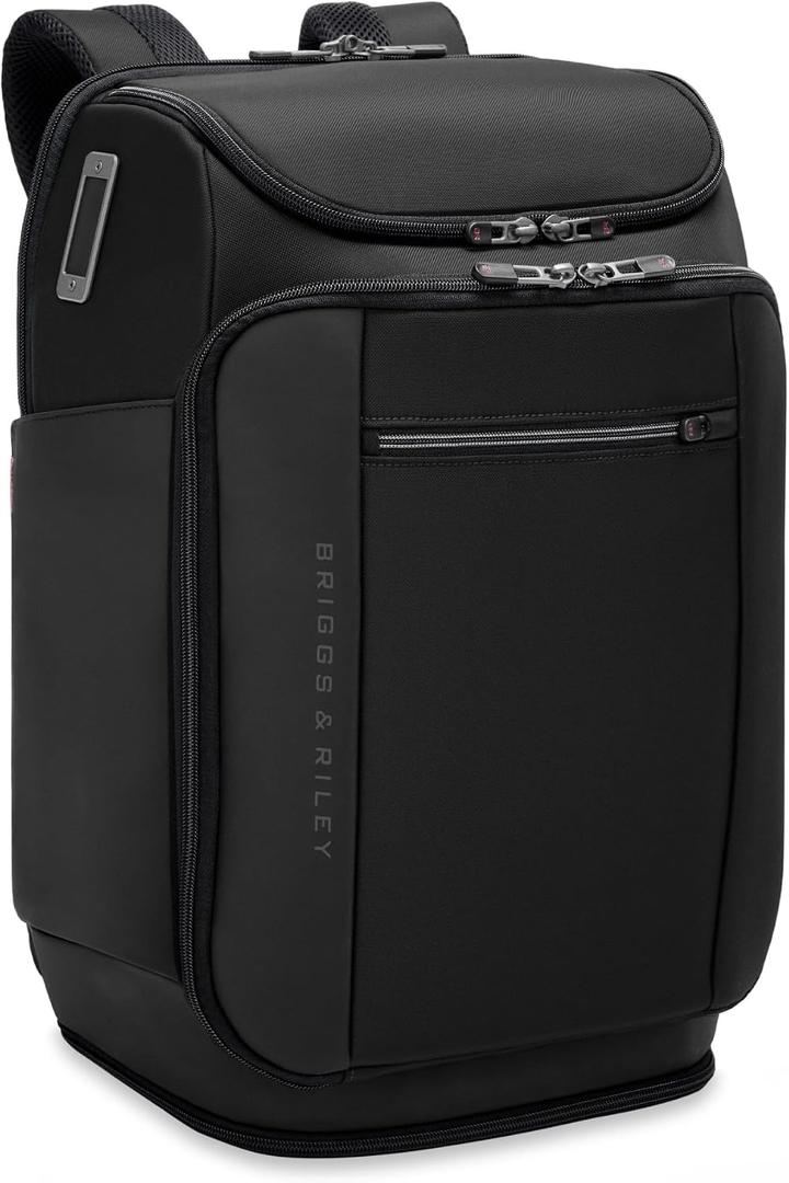 Briggs & Riley ZDX U-Zip Carry-On Travel Backpack, Shoe Compartment, Black