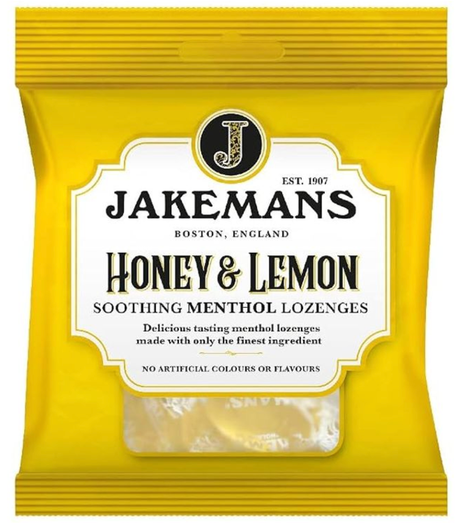 Jakeman's Jakemans Lozenges Honey & Lemon Menthol (Pack of 3) Best By 03/2028