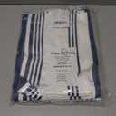 Urban Villa Kitchen Towels Blue White Striped 100% Cotton Set of 6, 20x30 Inch Oversized Dish Cloths, Highly Absorbent, Mitered Corners & Hanging Loop, Hand & Tea Towels, Dish Towels